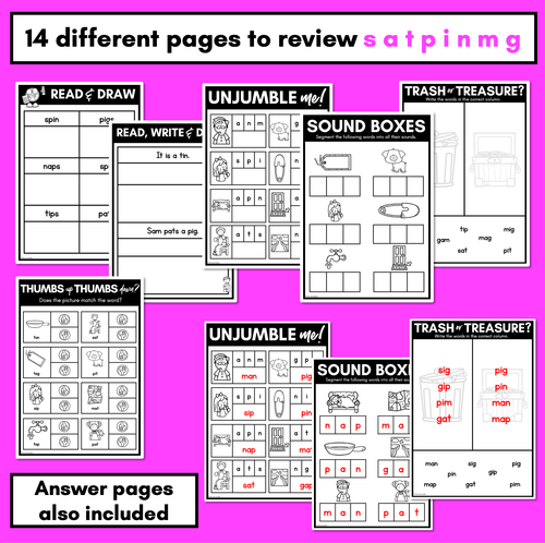 Resource preview 3 for CVC Worksheets FREEBIE - PHONICS REVIEW for Kindergarten Set 1