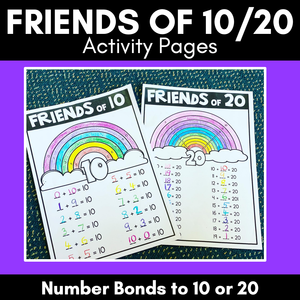 Friends of Ten and Friends of Twenty Activity Pages (Friends of 10/Friends of 20)