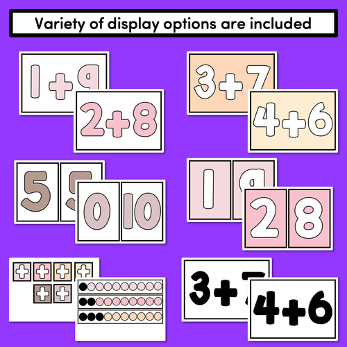 Resource preview 2 for Friends of Ten Neutral Display - Friends of 10 Posters - Number Bonds to 10