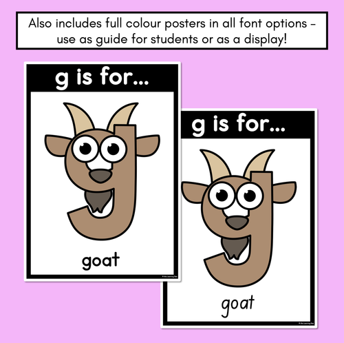 Resource preview 4 for Beginning Sound Crafts - LOWERCASE Letter G - G is for Goat