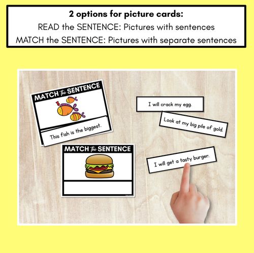 Resource preview 2 for G Phoneme Decodable Sentences - Read and Match
