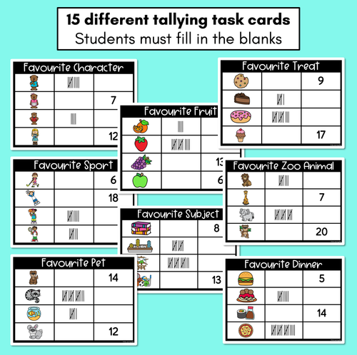 Resource preview 2 for Tallying Task Cards