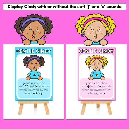 Resource preview 3 for GENTLE CINDY - Posters & Displays for Soft G and Soft C Spelling Rule