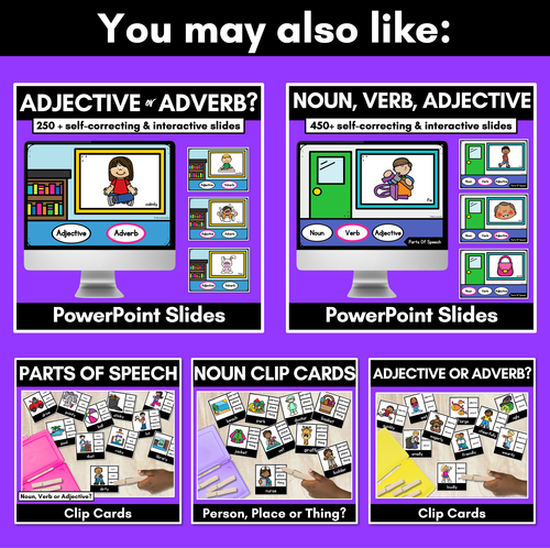 Resource preview 4 for Types of Nouns Interactive PowerPoint Slides - PERSON, PLACE OR THING?