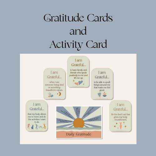 Resource preview 1 for Gratitude Cards and Activity Card