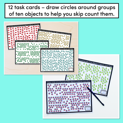 Resource preview 2 for Group to Skip Count Task Cards & Worksheets