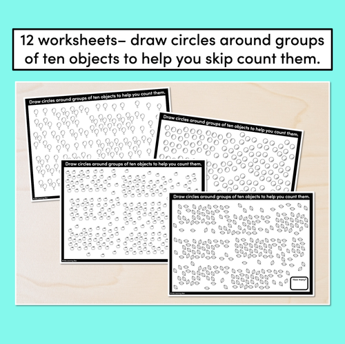 Resource preview 3 for Group to Skip Count Task Cards & Worksheets