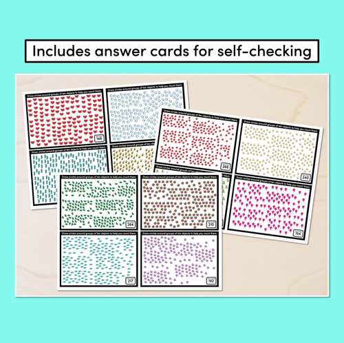 Resource preview 4 for Group to Skip Count Task Cards & Worksheets