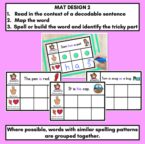 Resource preview 2 for High Frequency Heart Word Practice Activities SET 1 - Phonics Centers