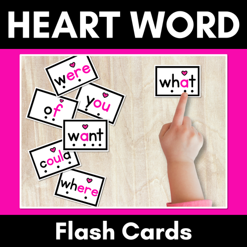 Resource preview 1 for Heart Word Flash Cards