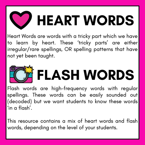 Resource preview 5 for Heart Word Interactive PowerPoint Slides