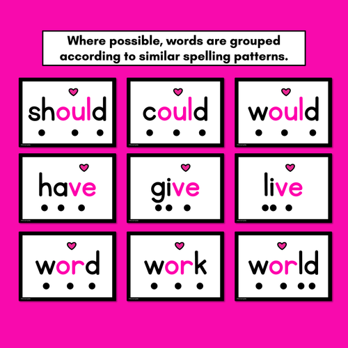 Resource preview 4 for Heart Word Interactive PowerPoint Slides