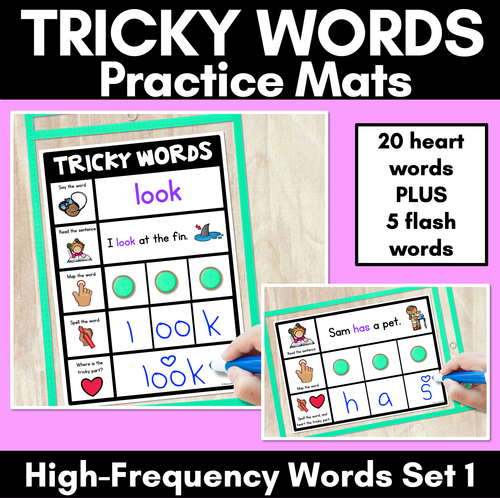 Resource preview 1 for High Frequency Heart Word Practice Activities SET 1 - Phonics Centers