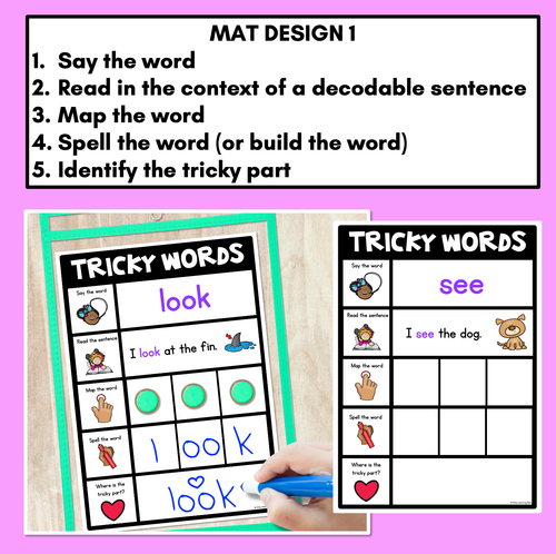 Resource preview 3 for High Frequency Heart Word Practice Activities SET 1 - Phonics Centers