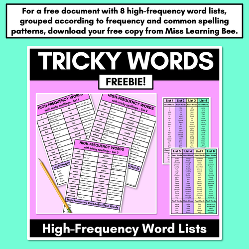 Resource preview 6 for High Frequency Heart Word Practice Activities SET 2- Phonics Centers