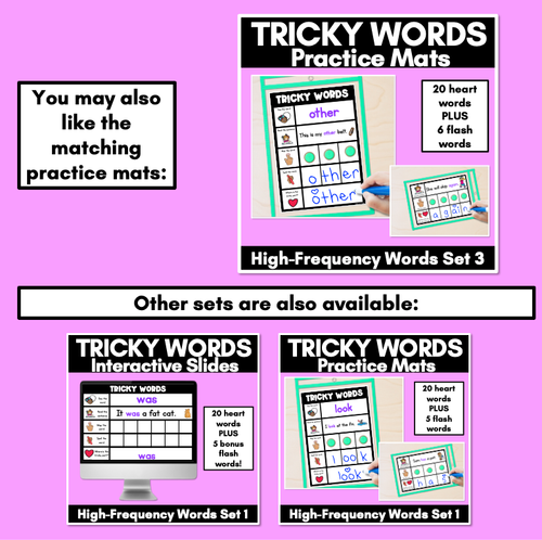 Resource preview 5 for High Frequency Heart Word Digital Practice Slides - INTERACTIVE - Set 3