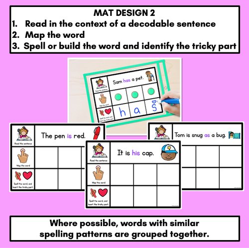 Resource preview 3 for High Frequency Heart Word Practice Activities SET 1 - Phonics Centers