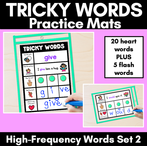 Resource preview 1 for High Frequency Heart Word Practice Activities SET 2- Phonics Centers