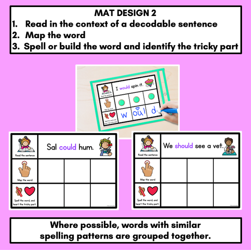 Resource preview 3 for High Frequency Heart Word Practice Activities SET 2- Phonics Centers