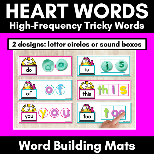 Resource preview 1 for High Frequency Word Building Cards - Low Prep Phonics Center for Heart Words