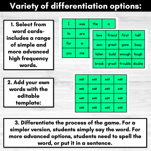 Resource preview 3 for High Frequency Words Board Games - Sight Word Activity