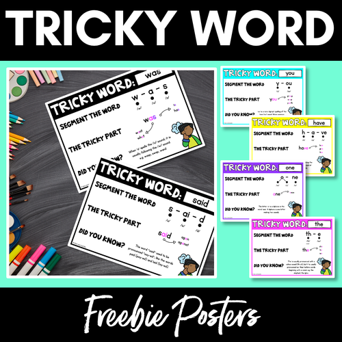 Resource preview 1 for WORDS WITH TRICKY SPELLINGS Freebie - High Frequency Words