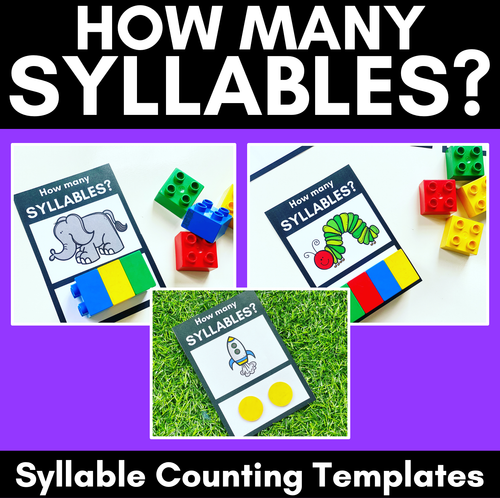 Resource preview 3 for Syllables Task Cards Bundle