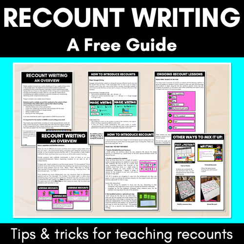 Resource preview 1 for How To Teach Recount Writing - A Free Guide