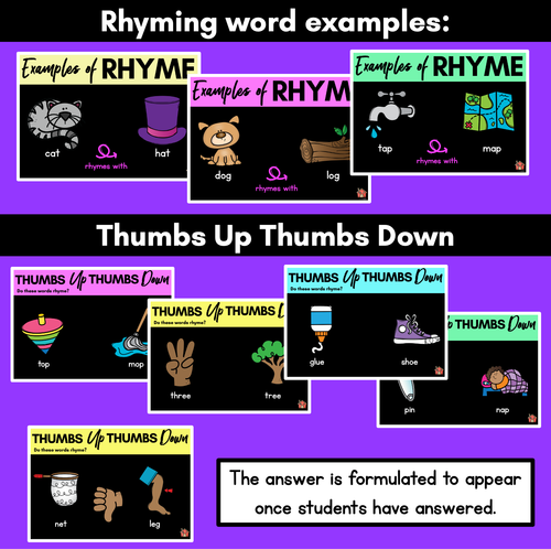 Resource preview 3 for Rhyme Activities for Kindergarten - Phonological Awareness PowerPoint