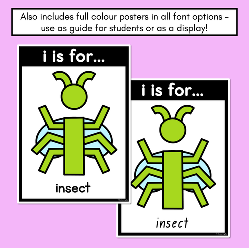 Resource preview 4 for Beginning Sound Crafts - LOWERCASE Letter I - I is for Insect