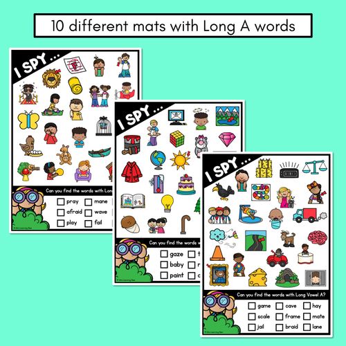 Resource preview 3 for I SPY for LONG VOWEL A WORDS - Decodable Words - 1st & 2nd Grade Phonics Activities