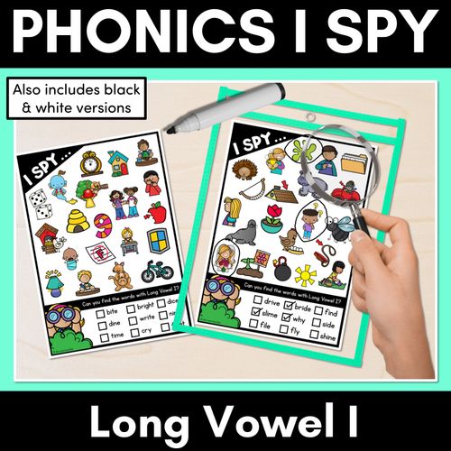 Resource preview 1 for I SPY for LONG VOWEL I WORDS - Decodable Words - 1st & 2nd Grade Phonics Activities