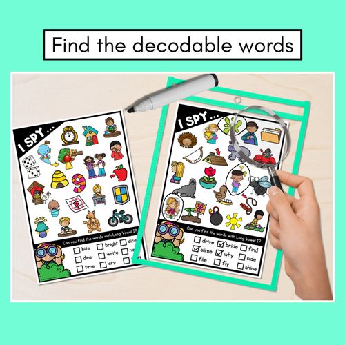 Resource preview 2 for I SPY for LONG VOWEL I WORDS - Decodable Words - 1st & 2nd Grade Phonics Activities