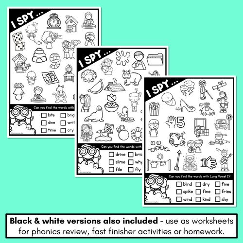 Resource preview 4 for I SPY for LONG VOWEL I WORDS - Decodable Words - 1st & 2nd Grade Phonics Activities