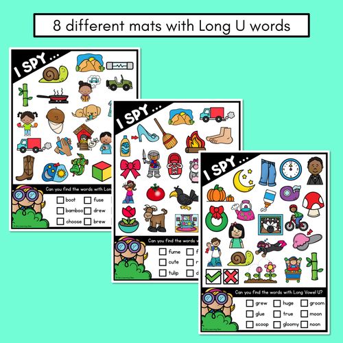 Resource preview 3 for I SPY for LONG VOWEL U WORDS - Decodable Words - 1st & 2nd Grade Phonics Activities