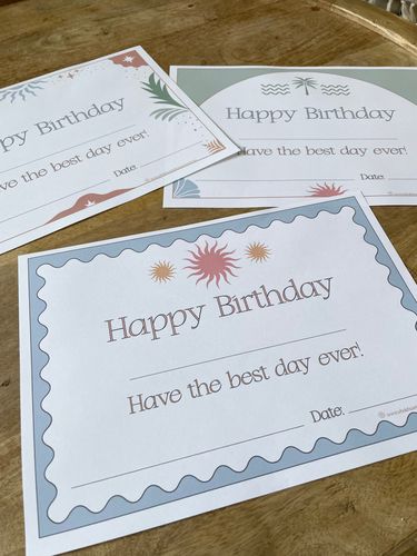 Resource preview 4 for Birthday Certificates