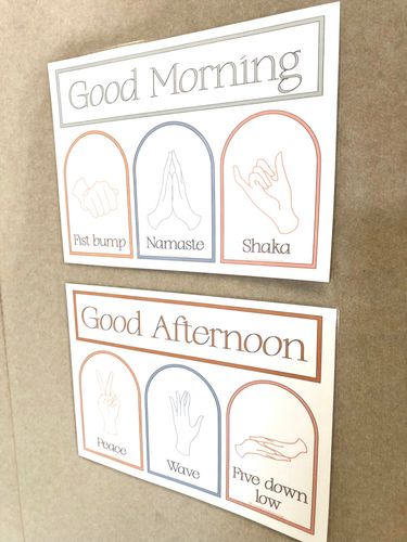 Resource preview 3 for Greetings and Hand Signal Posters