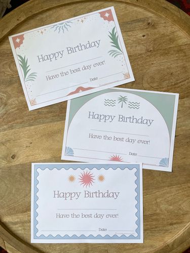 Resource preview 3 for Birthday Certificates