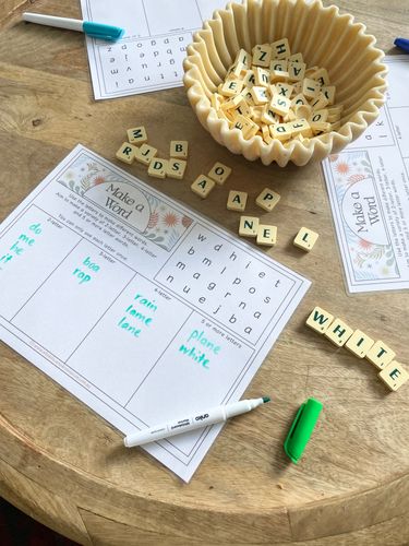 Resource preview 7 for Make A Word Activity Cards- Differentiated