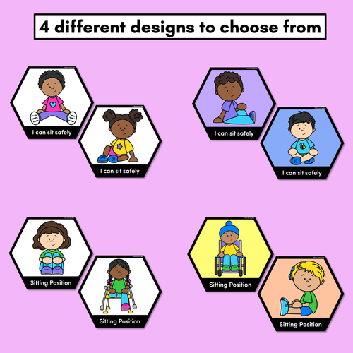 Resource preview 3 for Inclusive Sitting Posters & Display - Hexagonal Rainbow Design