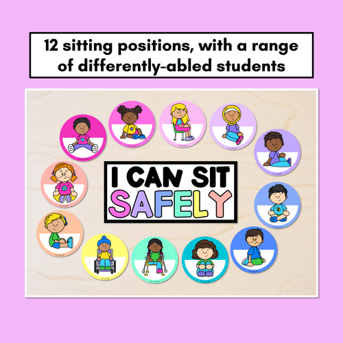 Resource preview 2 for Inclusive Sitting Posters & Display - Circular Rainbow Design