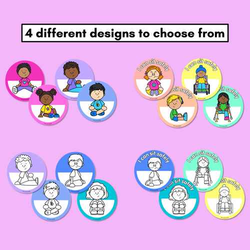 Resource preview 3 for Inclusive Sitting Posters & Display - Circular Rainbow Design