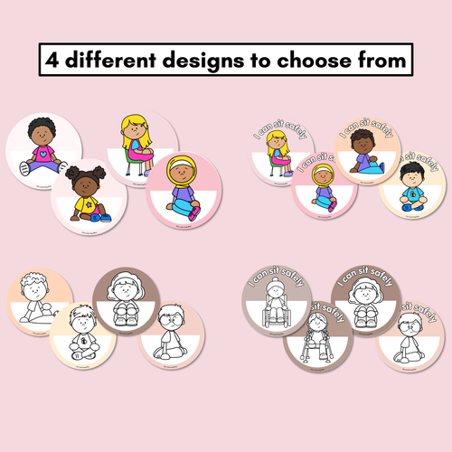 Resource preview 3 for Inclusive Sitting Posters & Display - Circular Neutral Design