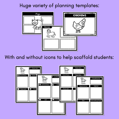 Resource preview 3 for INFORMATIVE TEXT WRITING TEMPLATES - Farm Animals Writing Templates for K-2