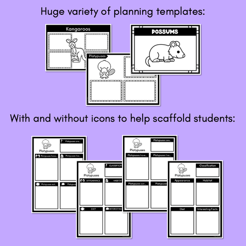 Resource preview 3 for INFORMATIVE TEXT WRITING TEMPLATES - Australian Animals Writing Templates for K-2