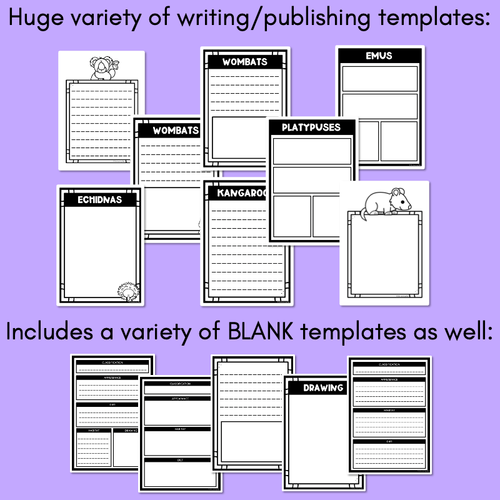 Resource preview 4 for INFORMATIVE TEXT WRITING TEMPLATES - Australian Animals Writing Templates for K-2