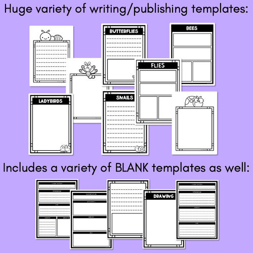 Resource preview 4 for INFORMATIVE TEXT TEMPLATES - Mini Beasts Writing Templates for K-2