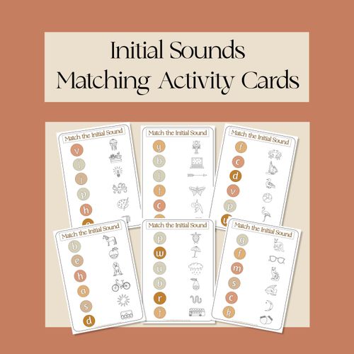 Resource preview 1 for Initial Sounds Matching Activity Cards