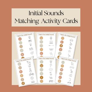 Initial Sounds Matching Activity Cards