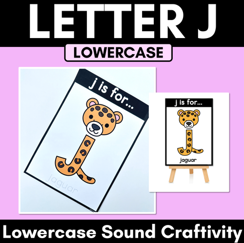 Resource preview 1 for Beginning Sound Crafts - LOWERCASE Letter J - J is for Jaguar